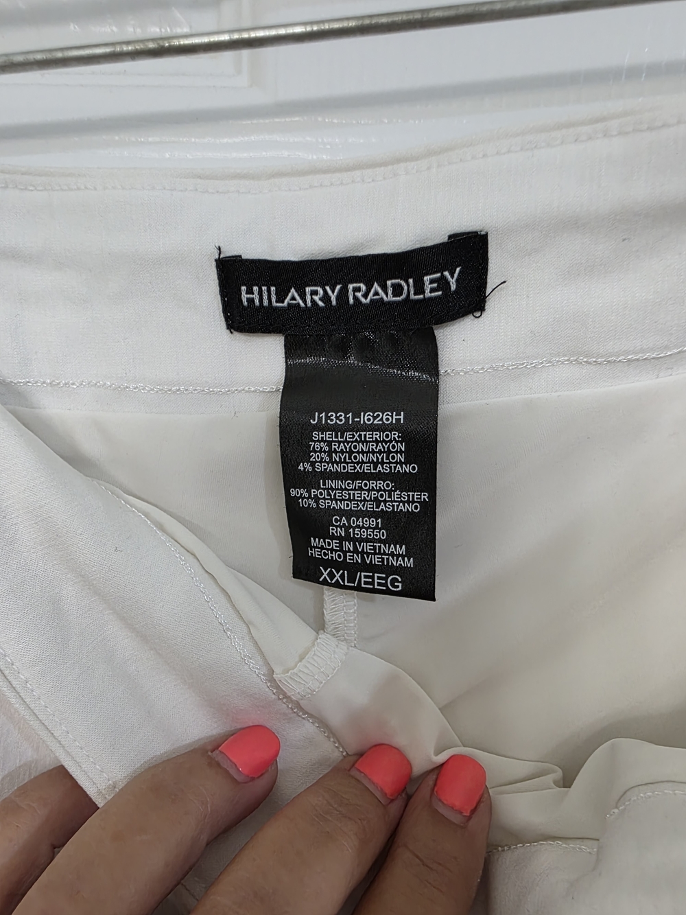 Hilary Radley White High-Waist Skirt with Clean Label
